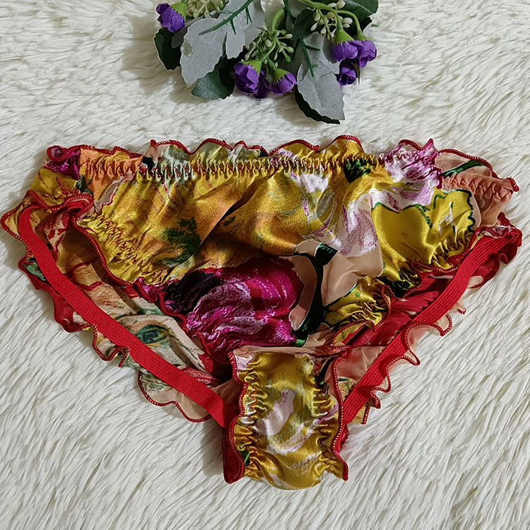 Panties Sexy Translucent Silk Ladies Triangle Satin Chiffon - Shop at LoveMi
