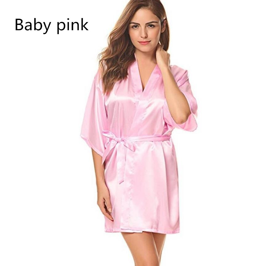 Title 15, RB032 New Silk Kimono Robe Bathrobe Women Silk ...