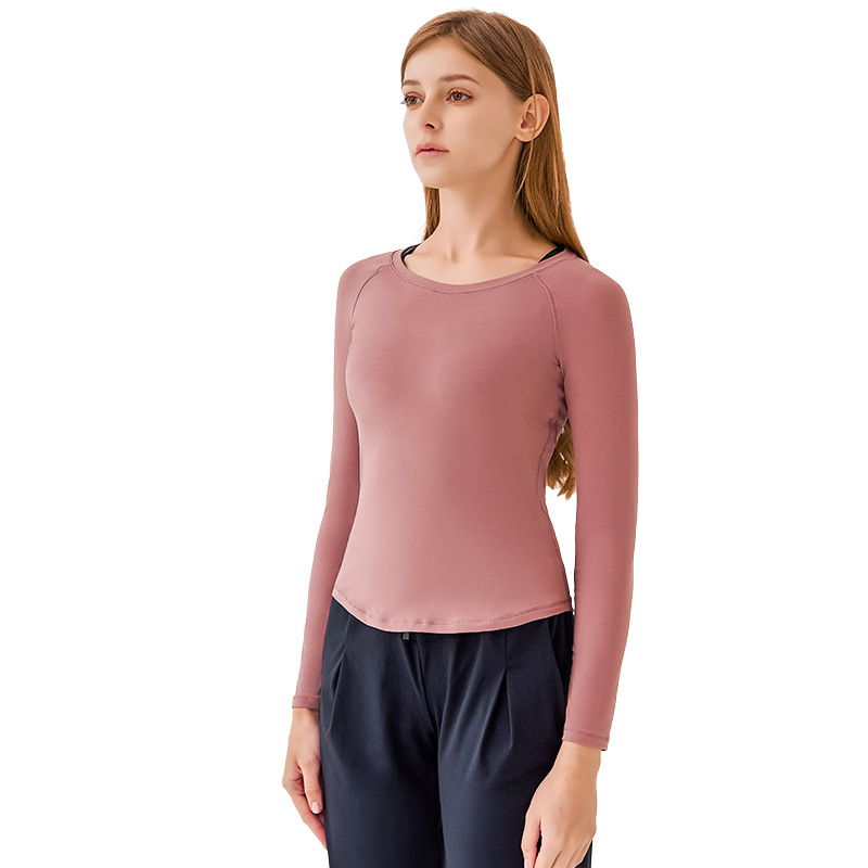 Title 12, Womens slim fit thin yoga top with a nude feel...