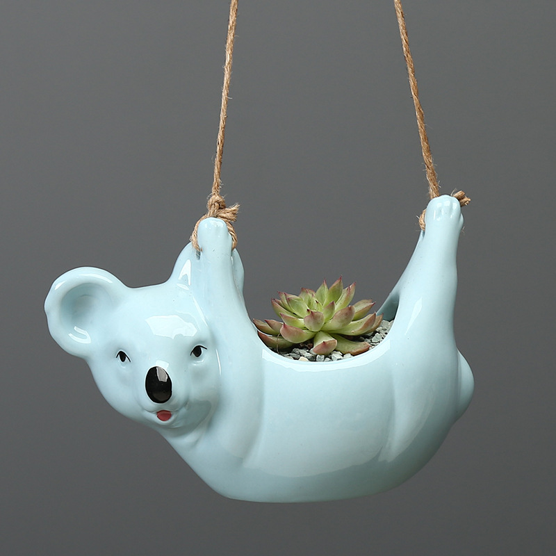 Title 6, Cartoon animal koala hanging basket flower pot