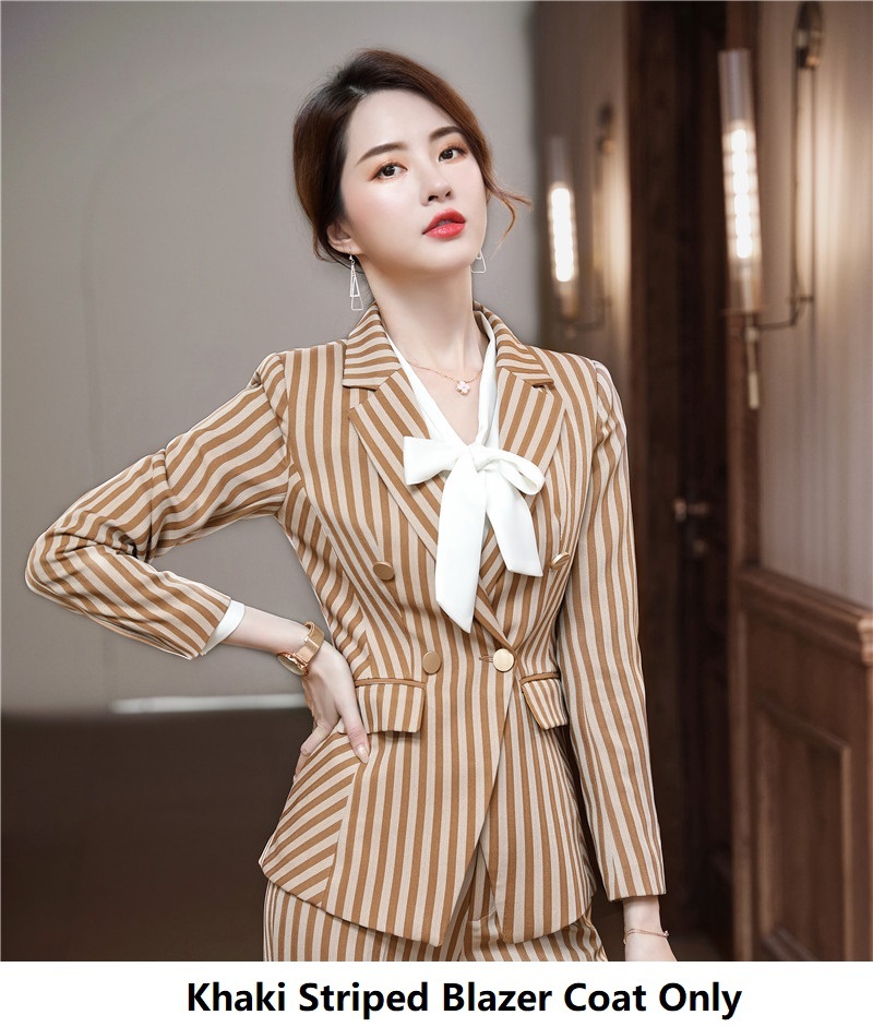 Small Suit Net Red Two-piece Vertical Stripe Overalls