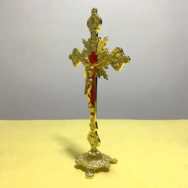 Golden Vertical Cross Home Decoration