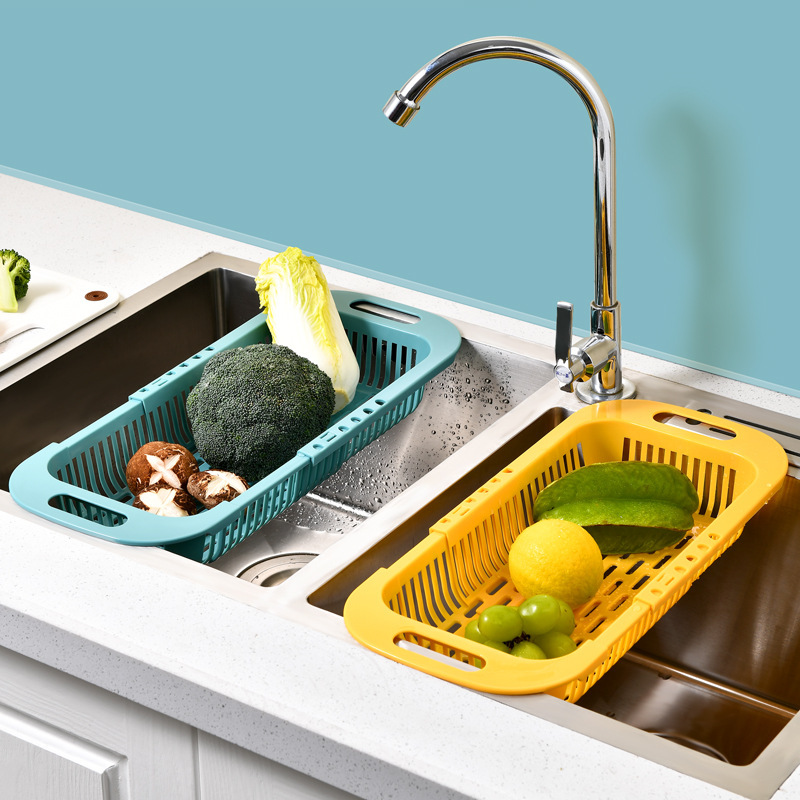 Title 2, Household Kitchen Retractable Sink Storage Rack...