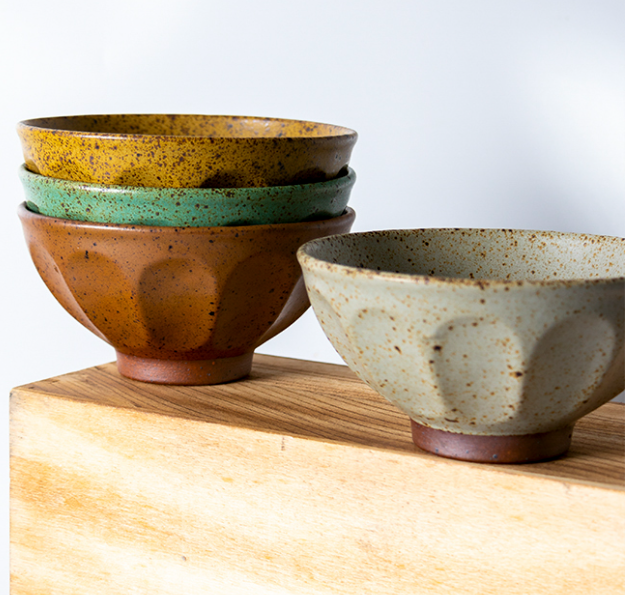 Title 2, Japanese Handmade Stoneware Rice Bowl Nostalgic...