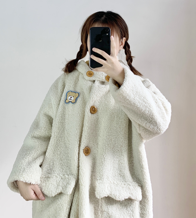 Cute Lamb Wool Cotton Coat Women's Autumn And Winter All-match
