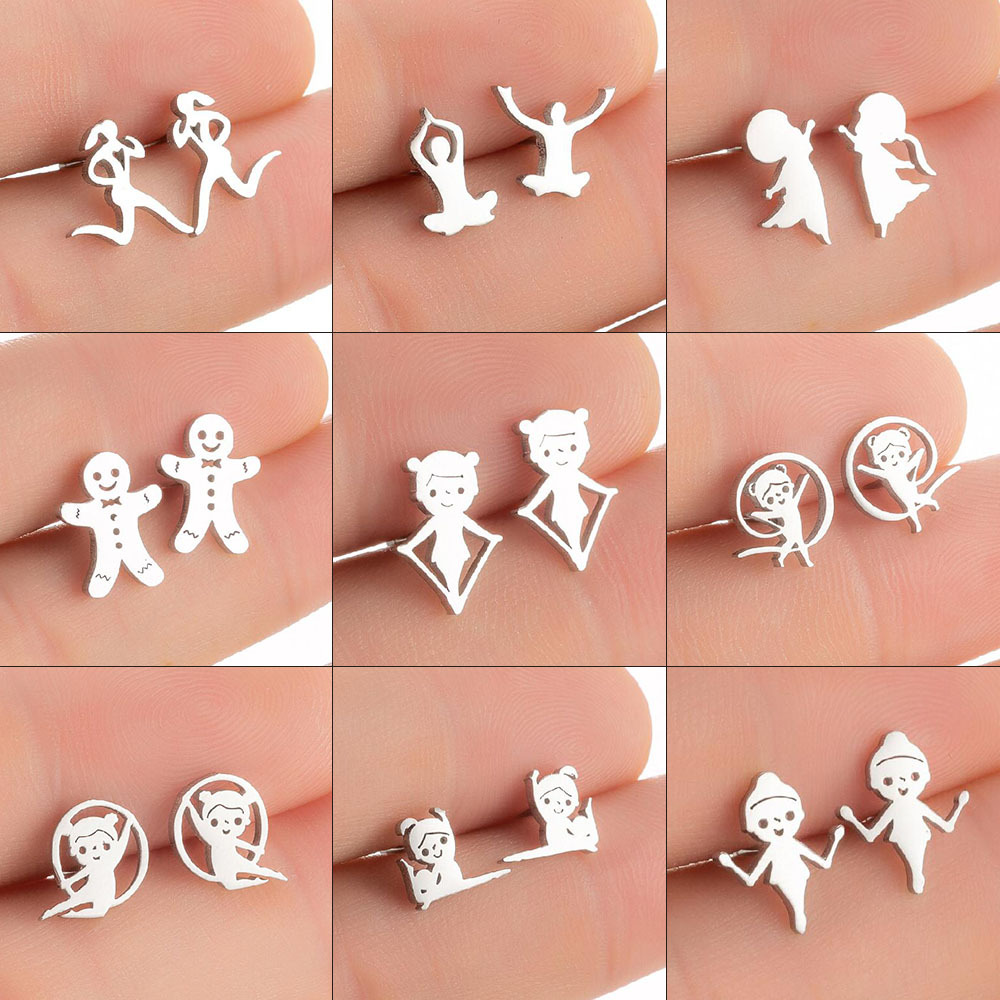 Stainless Steel Simple Temperament Korean Women's Small Earrings