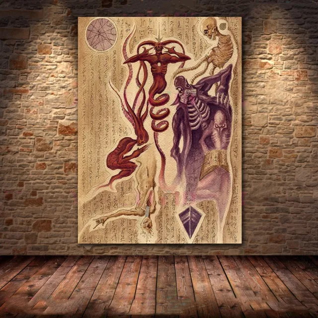 Dark Demon And Holy Geometric Wall Art Canvas 9 Style - Shop at LoveMi