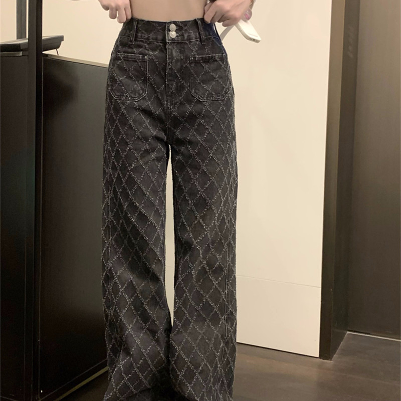 Women's Fashion High Waist Straight Wide Leg Pants