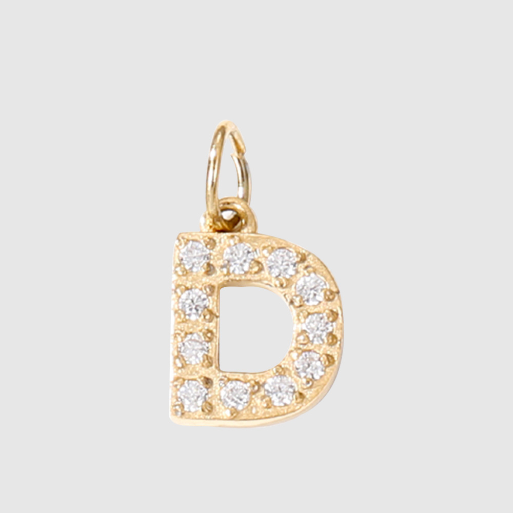 1 Piece 304 Stainless Steel Zircon Ion Plating 14K Gold Real Plated Letter Number Polished Stretch Adjustable Pendant DIY Jewelry Accessories 15
