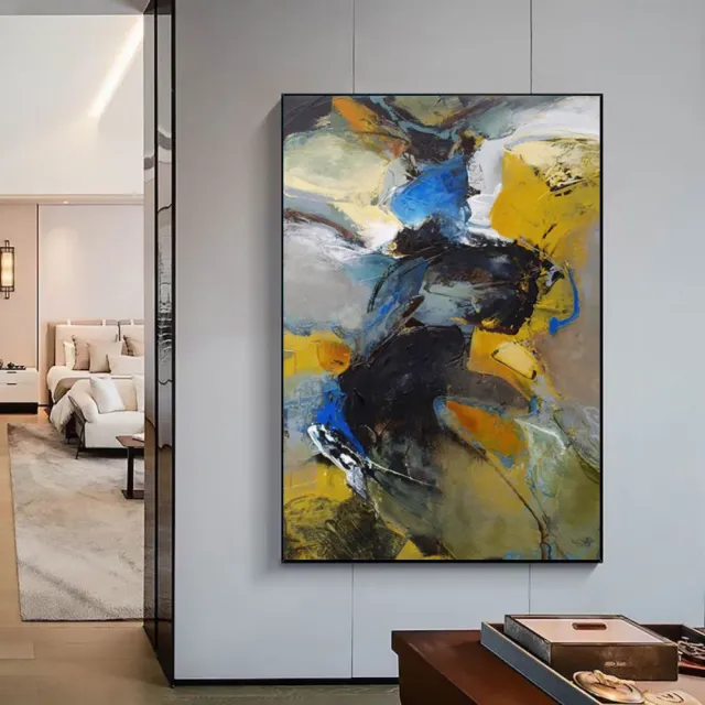 Handmade Oil Painting Canvas Wall Art Decoration Modern Simple Abstract For Home Living Room Decor Rolled Frameless Unstretched Painting Without ... Without Inner Frame - Shop at LoveMi