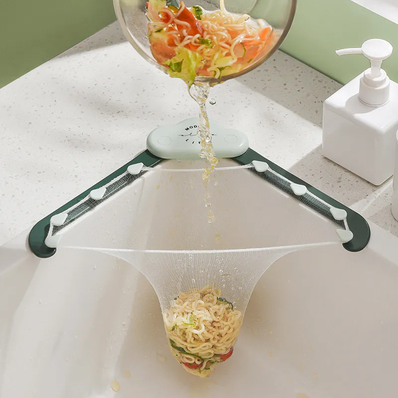 Creative Cloud Sink Drain Rack Kitchen Sink Garbage Filter Sink Disposable Filter Mesh Bag Anti-Blocking Strainer Kitchen Gadget – image 2