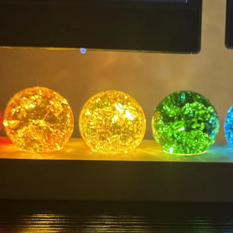 Seven Star Elements Crystal Glass Ball Atmosphere Light Creative Colorful Ice — image 7
