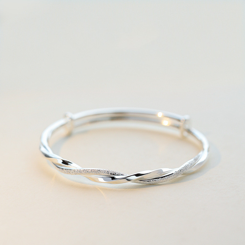 Foot Silver 999 Mobius Ring Bracelet