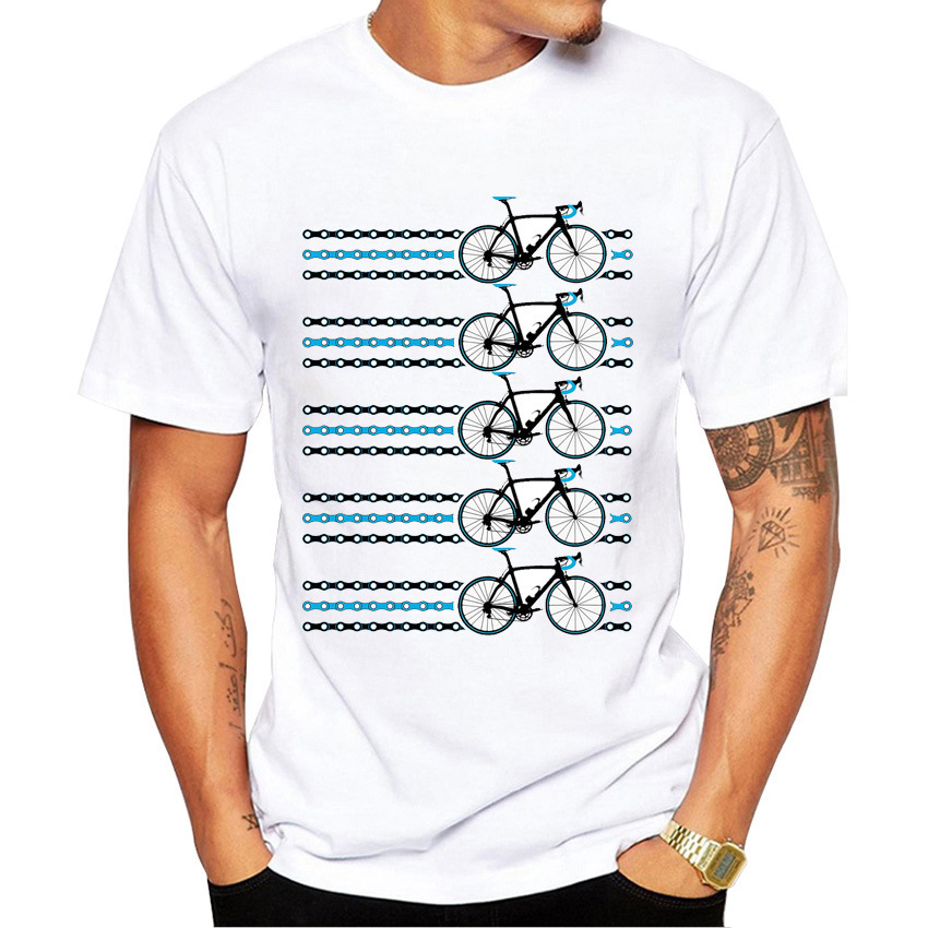 Title 6, Heren T-shirt met retro sportfiets print. Genie...