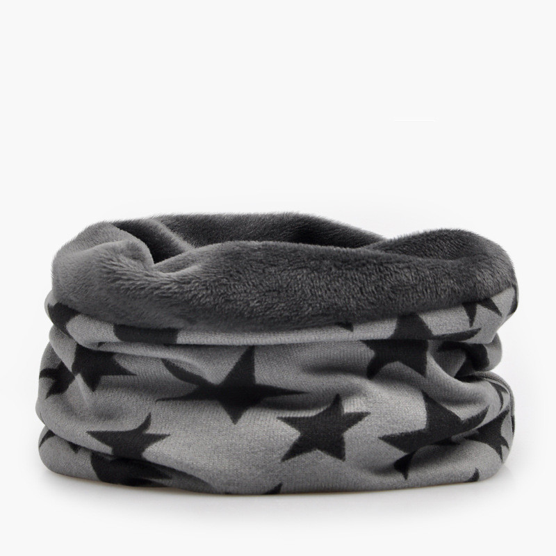 3 in 1 Ring Scarf For Women Men Beanies Hats With Pentagram Pattern Double Layer Hip Hop Hedging Cap Lining With Velvet — foto 6