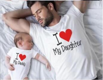 Keyboard Printed Short-sleeved Parent-child Outfit