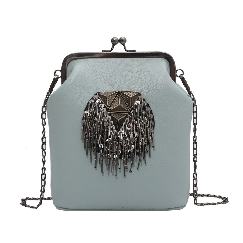 Chain Shell Crossbody Bag Harajuku Ethnic Style Metal Tassel