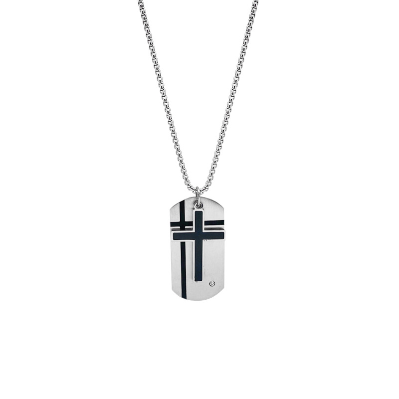 Men's Stainless Steel Geometric Necklace Pendant