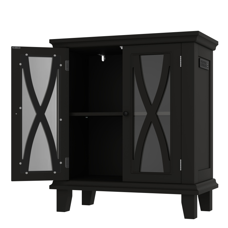 20-gallon Aquarium Rack With 4 AC Outlets And 2 USB Outlets, Farmhouse-style Decorative Aquarium Rack Furniture With Adjustable Shelves 10-20 Gallon Reptile And Turtle Rack With Cabinet Stora