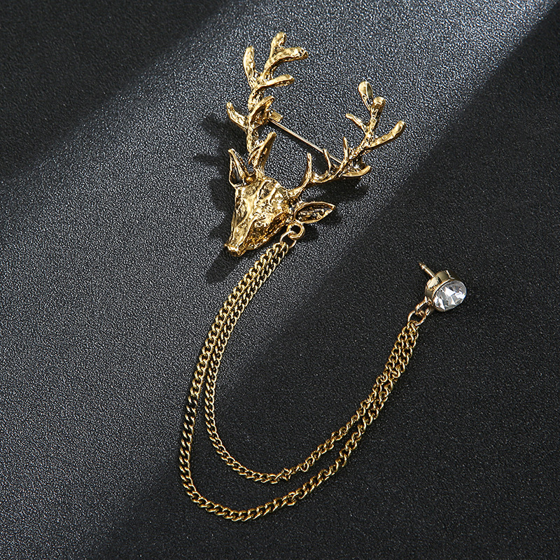 Deer Head Antique Gold