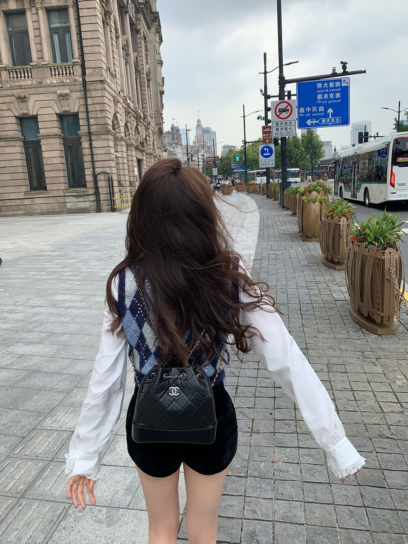 Women's Early Autumn Knitted Diamond Vest Shirt