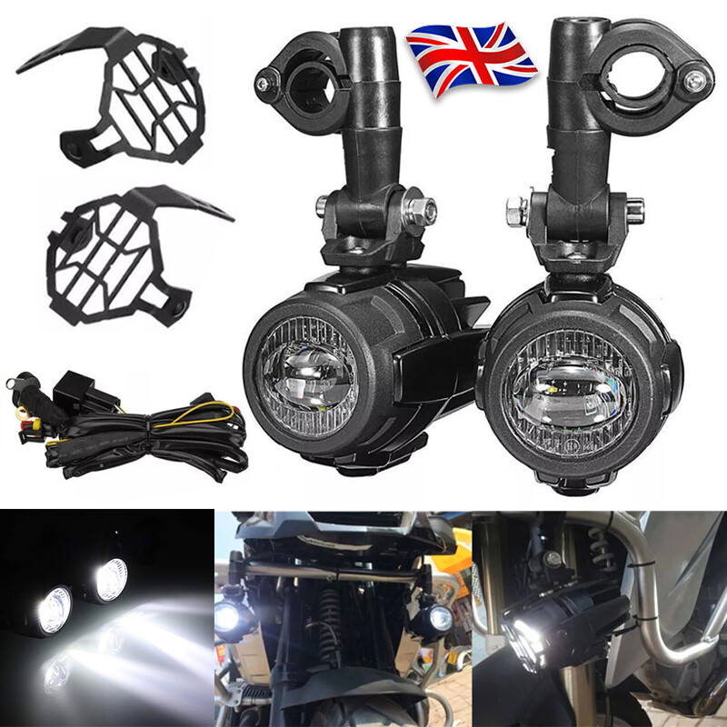 2x Black Motorcycle LED Spot Light Auxiliary Headlight Driving Fog Lamp — image 6