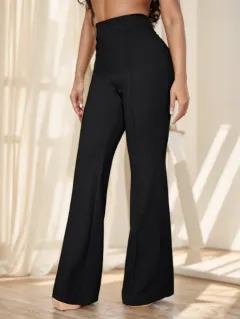 Commute Minimalist Office Old Money Simple Sexy And Elegant Black And White Polka Dot Women's Pants - Black - View 1
