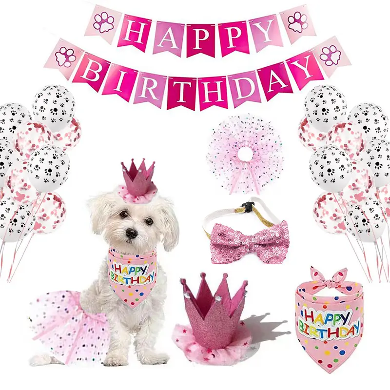 Cute Pet Birthday Saliva Towel Holiday Party