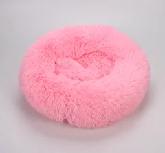 Doghouse plush round pets keep warm in autumn and winter - Pink - View 1