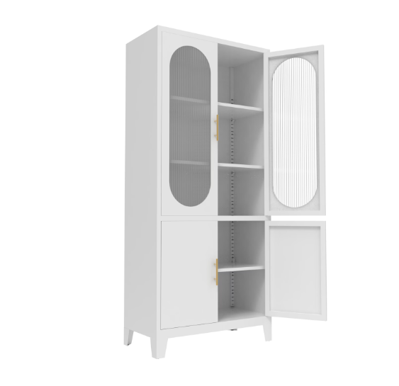 2 Fluted Glass Doors Cabinet - Picture 7 of 7