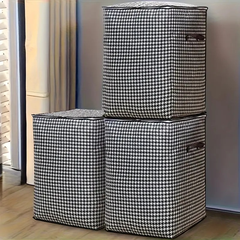 Large Capacity Thickened Waterproof Storage Box , Bag For Clothes, Comforters, Foldable Closet Organizer, Home Bedroom Miscellaneous Storage Bag, Dormitory Storage Organizer