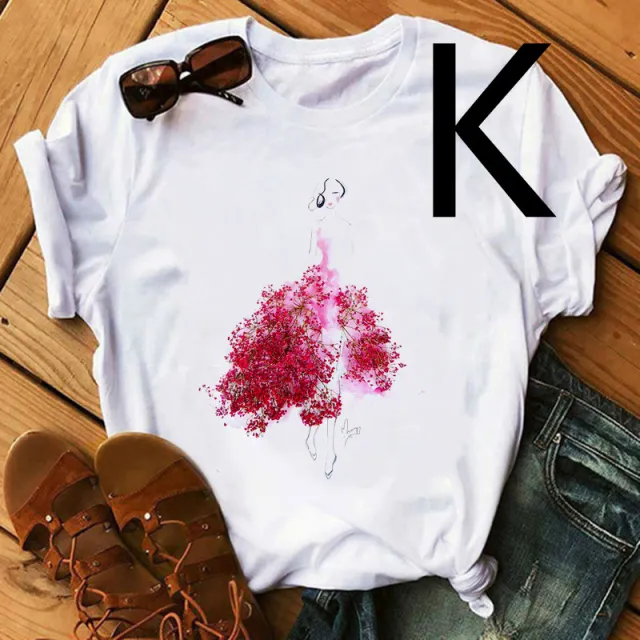 Personalized Ballet Flower Skirt Girl Print Ladies Short Sleeve K - Shop at LoveMi