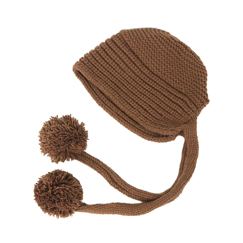 Women's Hand-knitted Long Lace-up Soft Girl Beanie Hat