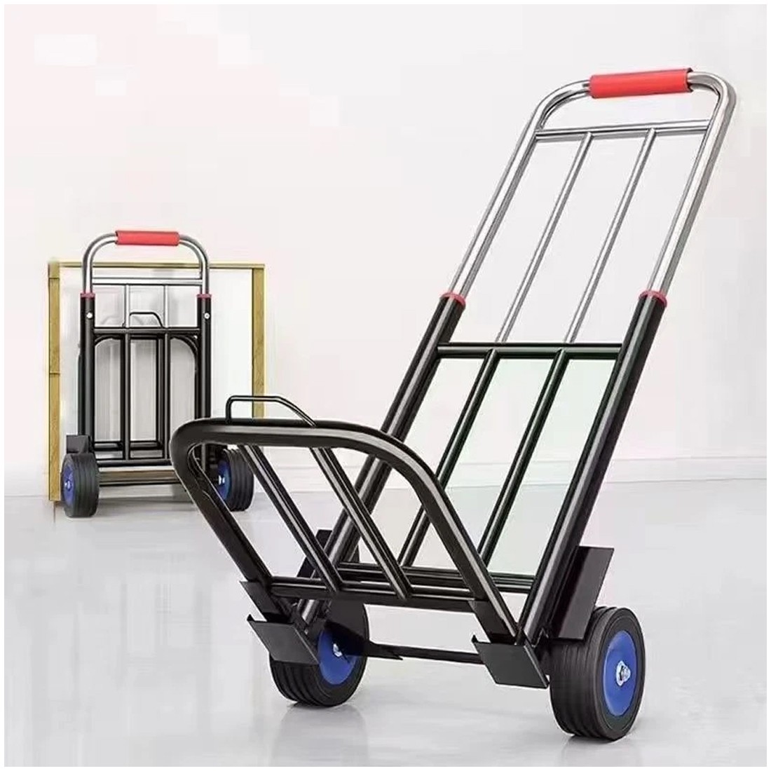 NEW Heavy Duty Folding Lightweight Hand Sack Trolley Cart Wheel Truck Barrow UK