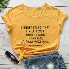 The New Black Lives Matter Theme European And American T-shirt - Yellow - View 1