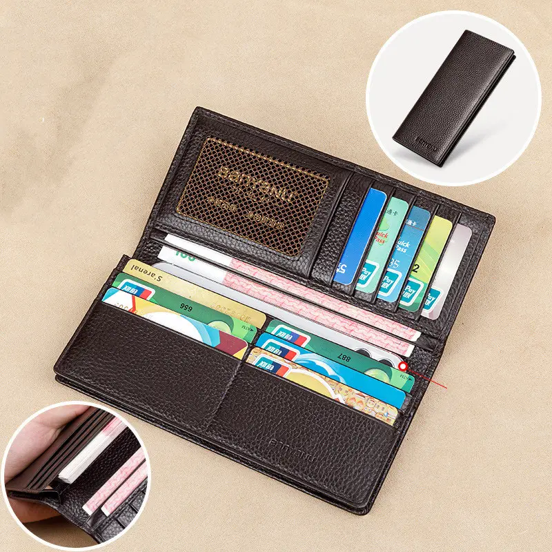 Leather Wallet Men's Long Ultra-thin