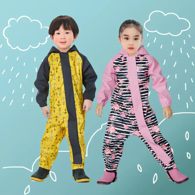 Children's Raincoat One-piece Protective Poncho Is Waterproof