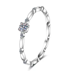 Moissanite Fashion Diamond Wedding Ring - No.9 - View 1
