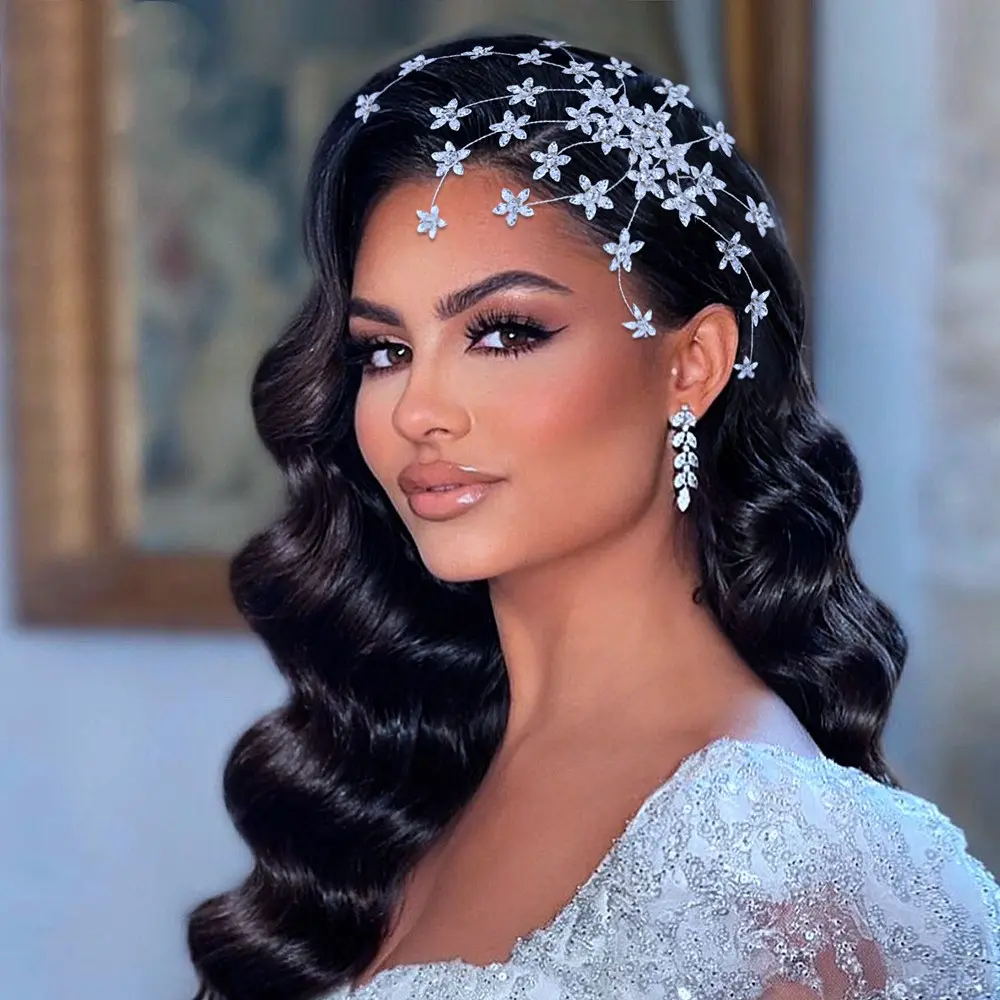 Bridal Handmade Rhinestones Hair Combing Ornaments