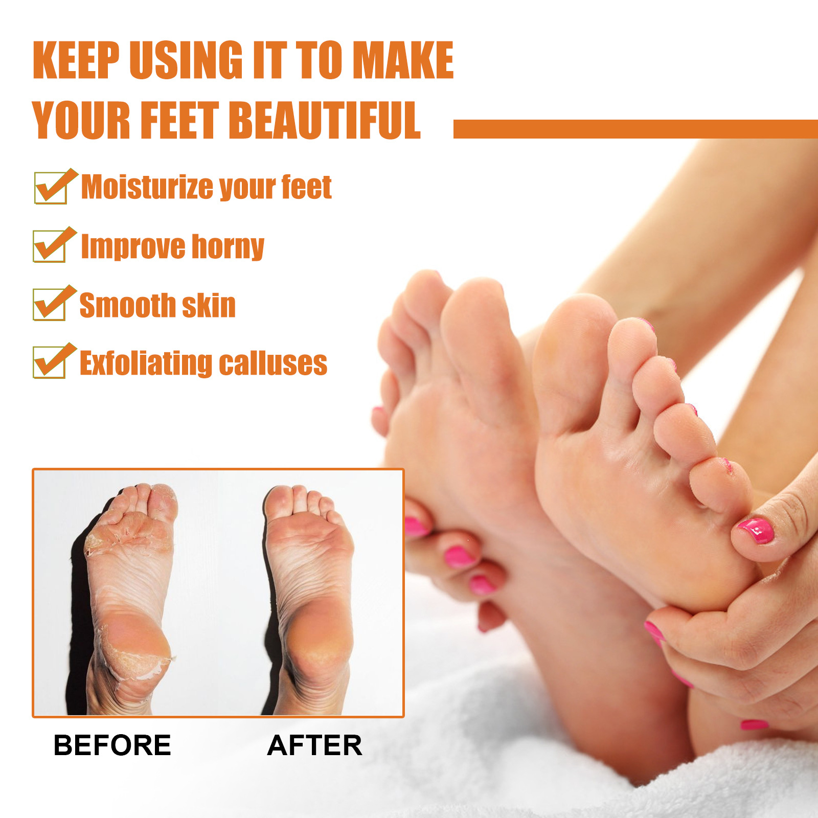 Title 7, Foot Exfoliating Spray Mild Callose Remove Dead...