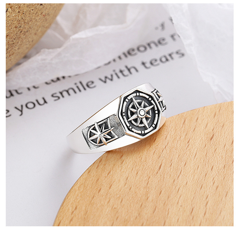 Neptune Star Mans Ring Design Sense