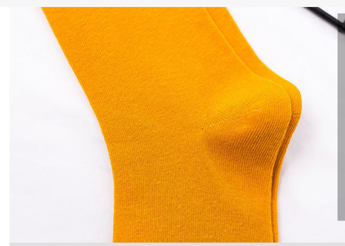 Japanese Color Basic Calf Socks Student Mid-tube Black Knee-length