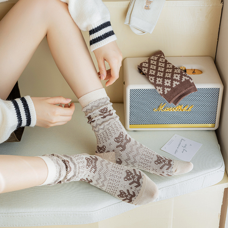 Mid-calf Bear Vintage Stockings