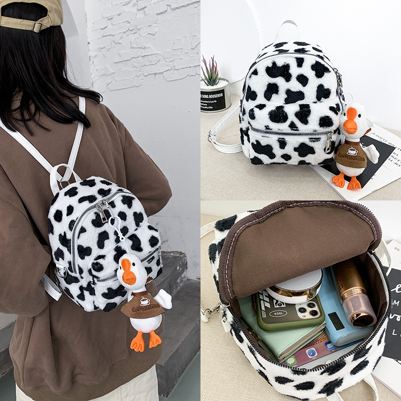 Title 2, Cute Bag Plush Single And Double Backpack Soft ...