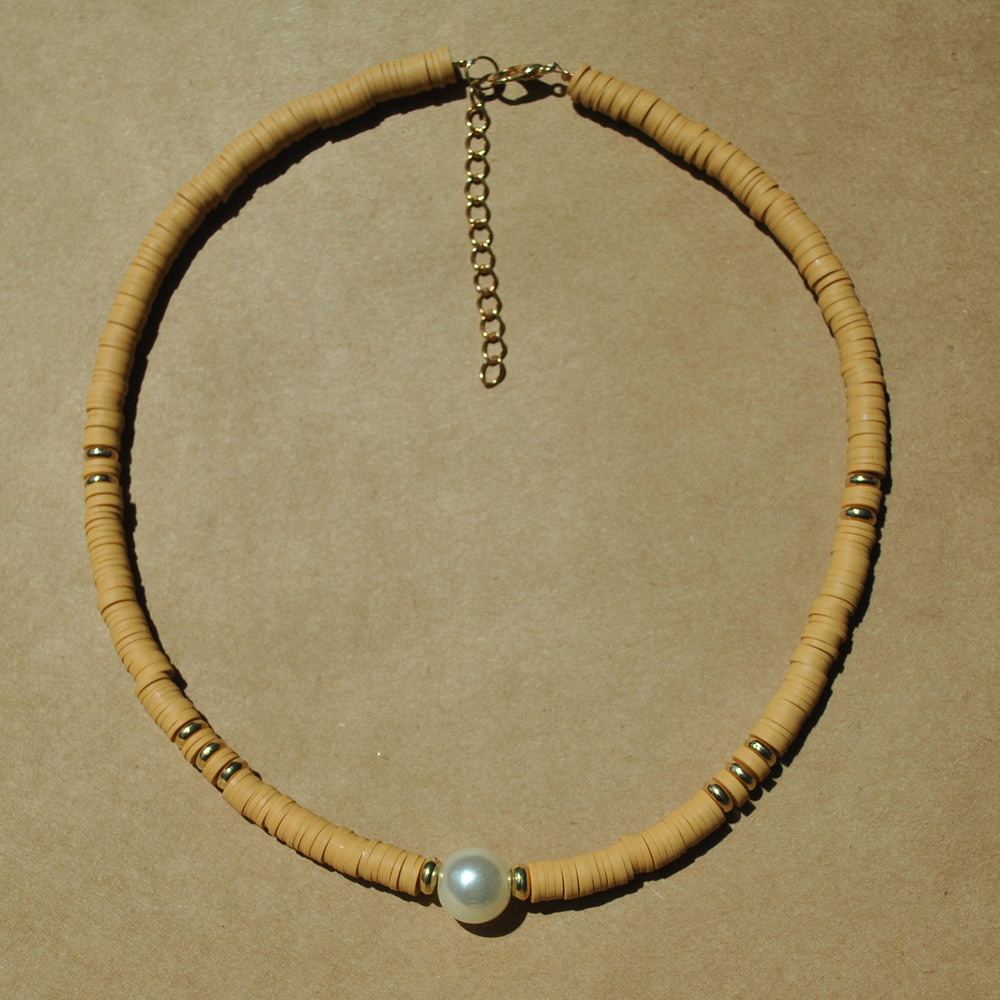 Mix And Match Soft Clay Necklace Female Pearl Clavicle Chain Jewelry