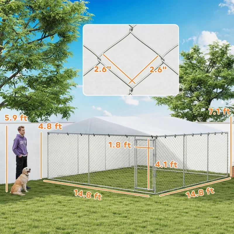 7' Dog Kennel Outdoor