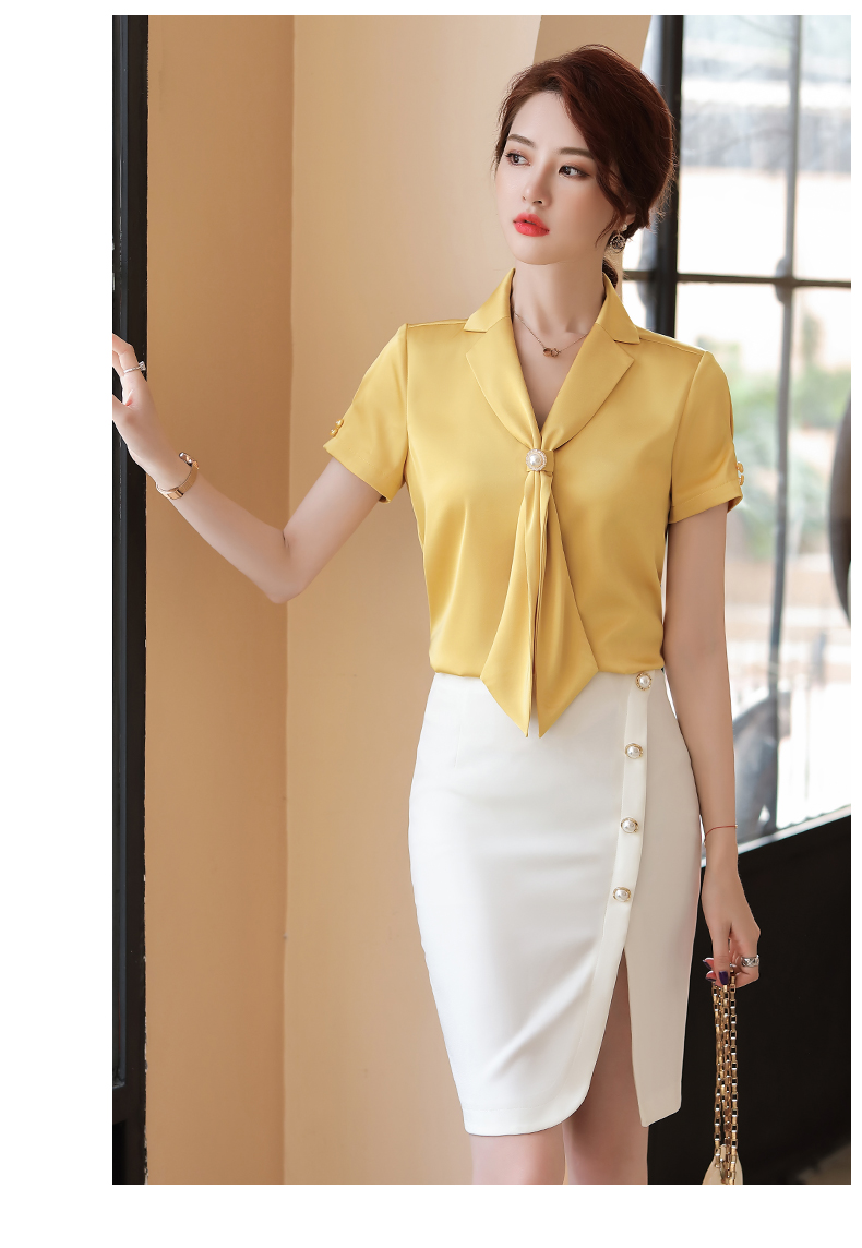 Title 3, Temperament Fluttering Wide Loose Silk Shirt Go...