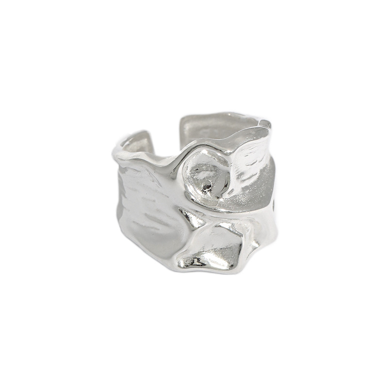 Women's Wrinkle Texture Texture S925 Sterling Silver Ring