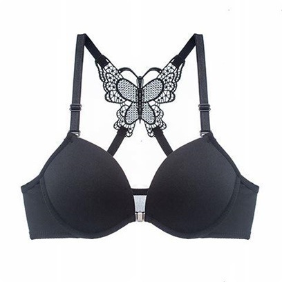 Title 4, Small chest gathered butterfly front button bra