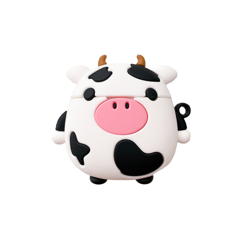 Cartoon Sitting Cow Headphone Cover For Wireless Bluetooth Silicone 1 2 Generation Protective Shell - Image 3